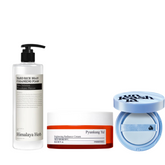 Pachet Promo Ingrijire Ten (Spuma de curatare iluminatoare cu tarate + Crema cu efect de stralucire + Fond de ten Blue Cushion cu SPF40+ 25N Good night)